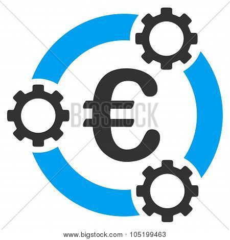 Euro Teamwork Flat Icon