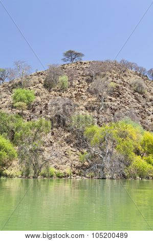 Island In Lake Baringo In Kenya.