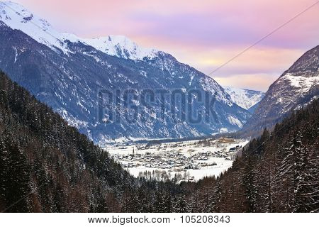 Village Umhausen - Tirol Austria - travel background