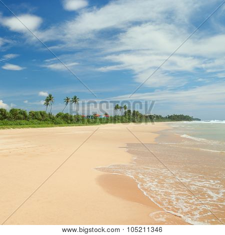 beautiful coastline and blue sky