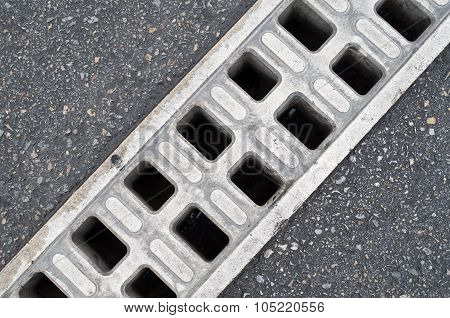 Trench Drain Linear Grate Closeup