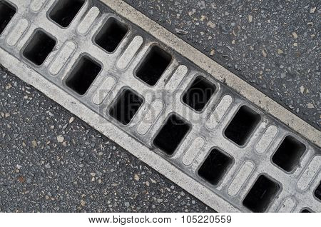 Trench Drain Linear Grate Closeup