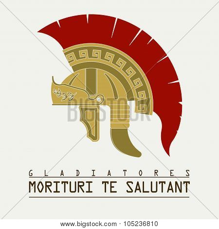 Gladiator helmet,  Roman legionnaire - vector