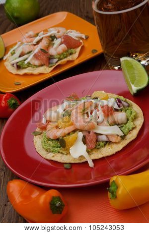 Shrimp Ceviche Tostada