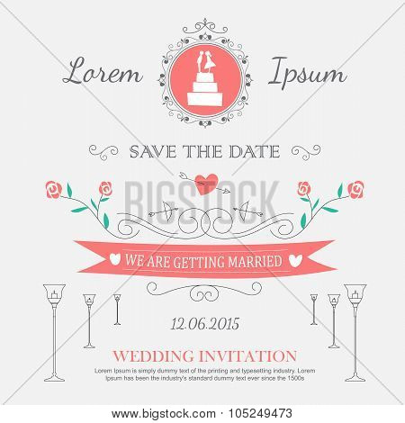 Wedding Set Ornaments And Decorative Elements