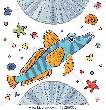 Illustration of I is for Icefish