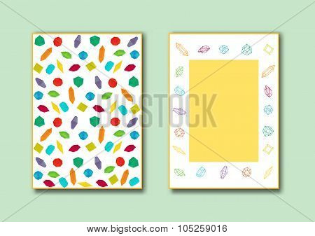 greeting card with crystals