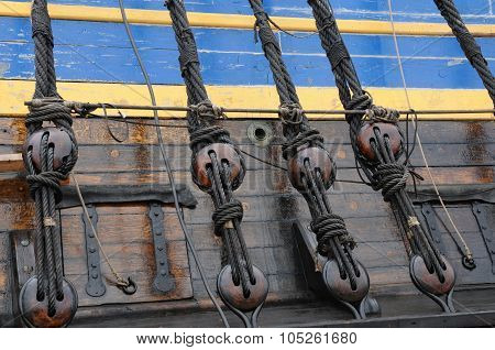 Old And Historical Boat In The Port Of Goteborg