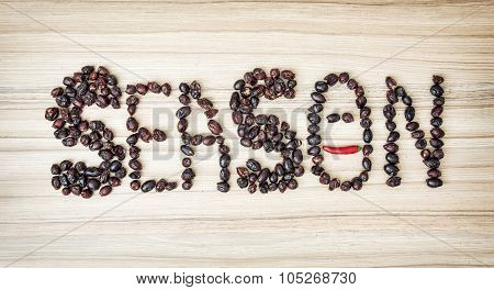 Title Season Composited Of The Dried Rosehips And Chilies