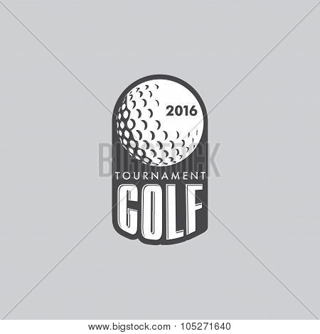 Retro Vintage Hipster Golft Vector Logo.