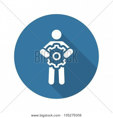 Technical Support Icon. Flat Design.