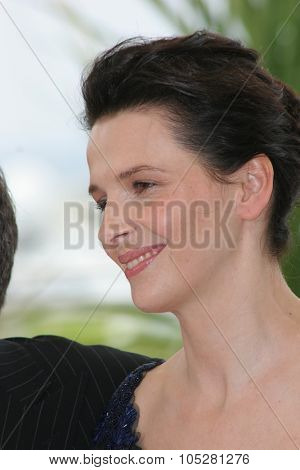 CANNES, FRANCE - MAY 14: Actress Juliette Binoche attends a photocall promoting the film 'Cache' at the Palais during the 58th International Cannes Film Festival May 14, 2005 in Cannes, France