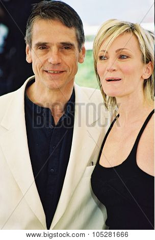 CANNES, FRANCE - MAY 26: French singer Patricia Kaas and Jeremy Irons attend a photo call promoting the film 'And now Ladies and Gentlemen' May 26, 2002 in Cannes, France