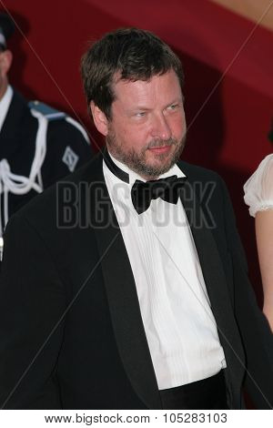 CANNES, FRANCE - MAY 16: Lars Von Trier   attends the preview of 'Manderlay', Lars Von Trier's movie, at the Grand Theatre Lumiere on May 16, 2005 in Cannes, France.