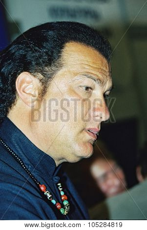 MOSCOW - JUNE 28: Steven Seagal arrives for press conference the 25th Moscow International Film Festival on June 28, 2003 in Moscow, Russia.