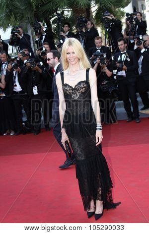 CANNES, FRANCE - MAY 20: Model Claudia Schiffer attends the 'This Must Be The Place' premiere during the 64th Annual Cannes Film Festival at Palais des Festivals on May 20, 2011 in Cannes, France