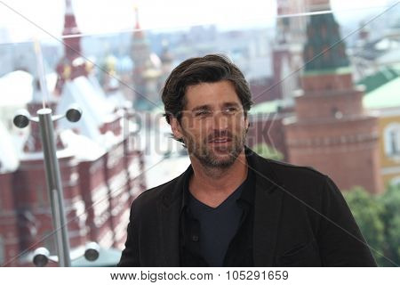 MOSCOW, RUSSIA - JUNE 23: Patrick Dempsey poses for a photocall before global premiere of 'Transformers 3' movie on the roof of the Ritz hotel on June 23, 2011 in Moscow, Russia