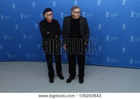BERLIN, GERMANY - FEBRUARY 11: Directors Paolo and Vittorio Taviani  attend the 'Cesare deve morire' Photocall during of the 62nd Berlin Festival at the  Hyatt on February 11, 2012 in Berlin, Germany.