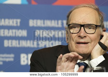 BERLIN, GERMANY - FEBRUARY 12: Composer Ennio Morricone attends the 'The Best Offer' press conference  during the 63rd  Festival at the Grand Hyatt Hotel on February 12, 2013 in Berlin, Germany.