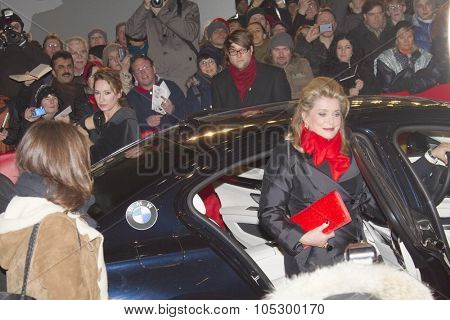 BERLIN, GERMANY - FEBRUARY 15: Actress Catherine Deneuve attends the 'On My Way' premiere during the 63rd Berlinale International Film Festival on February 15, 2013 in Berlin, Germany.