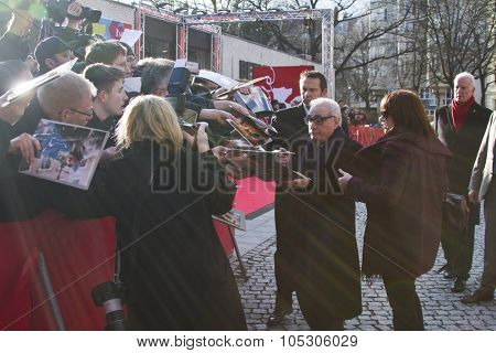 BERLIN, GERMANY - FEBRUARY 14:  Martin Scorsese arriving for the 'Untitled New York Review'  during 64th Berlinale Festival at Haus der Berliner Festspiele on February 14, 2014 in Berlin, Germany. 