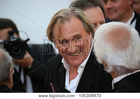 CANNES, FRANCE - MAY 18: Gerard Depardieu attends 'The Homesman' premiere during the 67th Annual Cannes Film Festival on May 18, 2014 in Cannes, France.