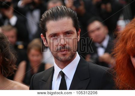 CANNES, FRANCE - MAY 19:  Melvil Poupaud attends the 'Sicario' premiere during the 68th annual Cannes Film Festival on May 19, 2015 in Cannes, France