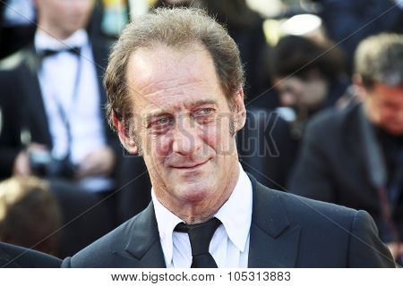 Vincent Lindon attends the Premiere of 'La Loi Du Marche' (The Measure Of A Man') during the 68th annual Cannes Film Festival on May 18, 2015 in Cannes, France.