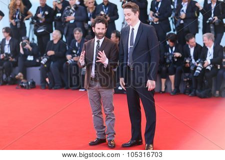 VENICE, ITALY - SEPTEMBER 08: Charlie Kaufman and Duke Johnson during the 72th Venice Film Festival 2015 in Venice, Italy