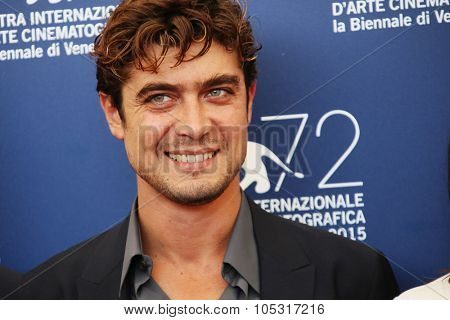 Venice, Italy - 11 September 2015:  Riccardo Scamarcio attends a photocall for 'Per Amor Vostro' during the 72nd Venice Film Festival