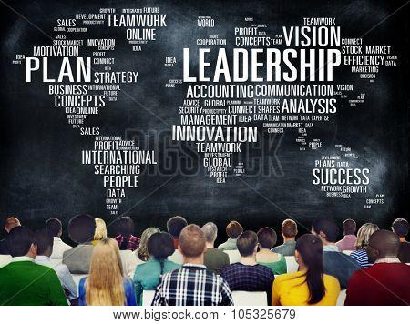 Leadership Boss Management Coach Chief Global Concept