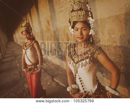 Traditional Aspara Dancers Siem Reap Concept