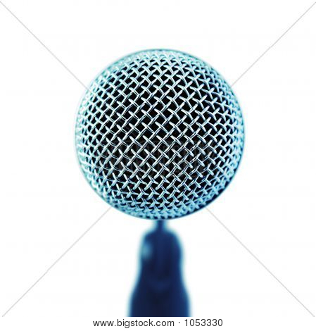 Pohled zepředu na mikrofon