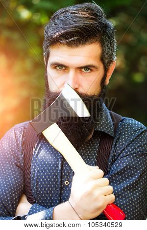 Man Holding Axe