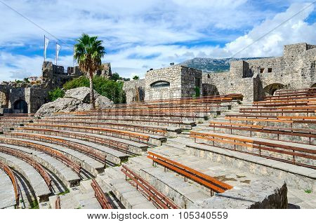 Amphitheatre In Fortress Kanli Kula (bloody Tower), Herceg Novi, Montenegro