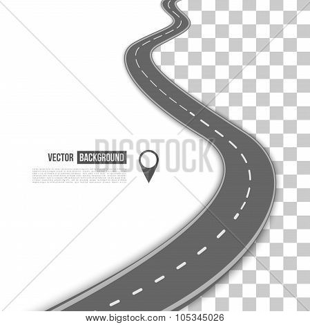 Vector path on the road.