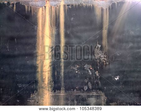 Black Corroding Metal Surface