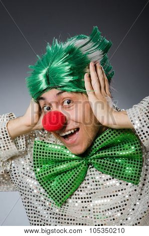Funny man with mohawk hairstyle