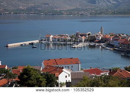 Vinjerac, a small coastal town on the Adriatic Sea in Croatia
