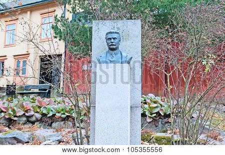 Porvoo. Finland. Albert Edelfelt Sculpture