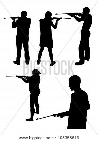 Silhouettes People Vector &amp; Photo (Free Trial) | Bigstock
