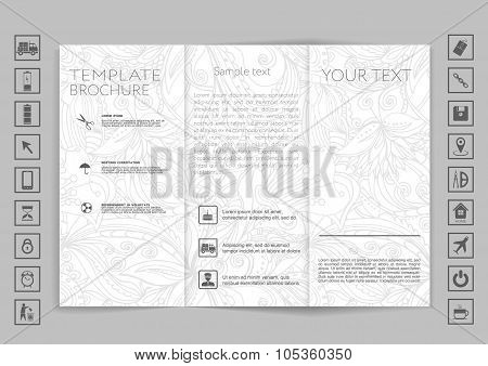Tri-fold Brochure Mock Up Vector Design