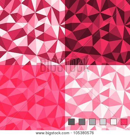 Seamless abstract polygonal background patterns.