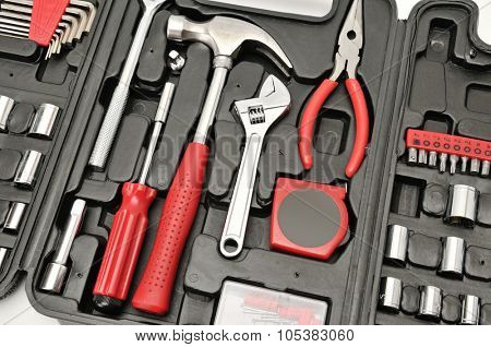 set of tools in the box
