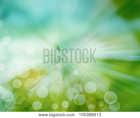 Radial Abstract Green Background