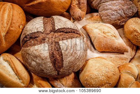 Breads and baked goods close-up
