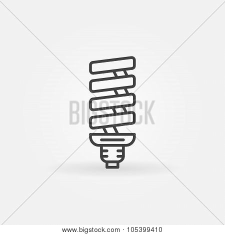 CFL bulb linear icon