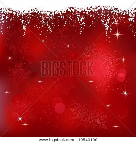 抽象的な赤い冬、クリスマスの背景