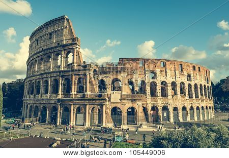 Rome, Italy - 18 November 2014: view on the great Coliseum