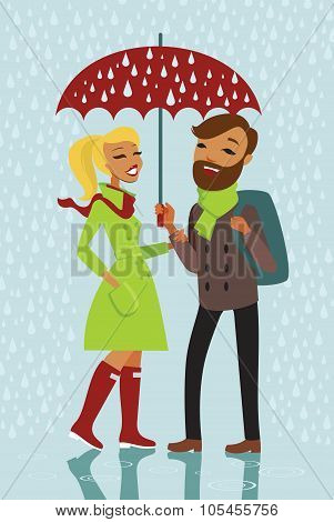 Couple Under The Rain